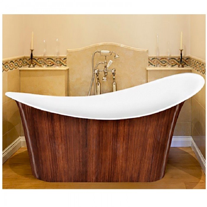 Фото 49 - Акриловая ванна Lagard Tiffany Brown Wood 175x83.